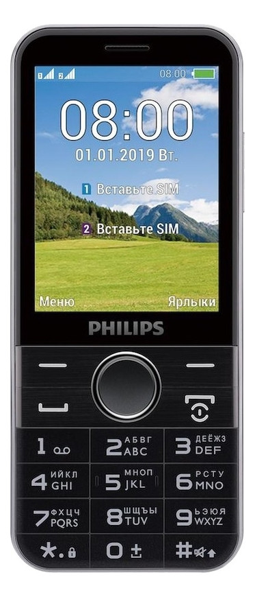 Мобільний телефон Philips E580 black фото №1