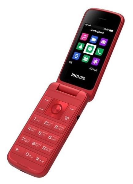 Мобільний телефон Philips E255 Xenium red фото №2