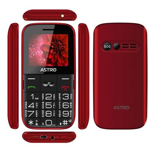 Мобільний телефон Astro A241 Dual Sim Red фото №3