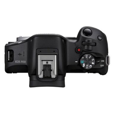 Цифрова фотокамера Canon EOS R50 RF-S 18-45 IS STM Black (5811C033) фото №2
