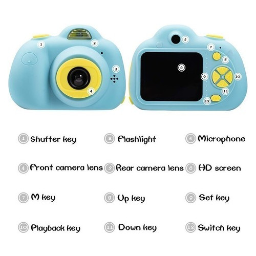 Цифровой фотоаппарат Upix Kids Camera SC02 Blue фото №3