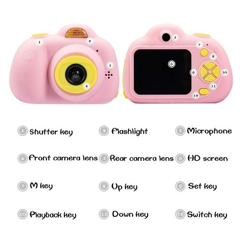 Цифровой фотоаппарат Upix Kids Camera SC02 Pink фото №3