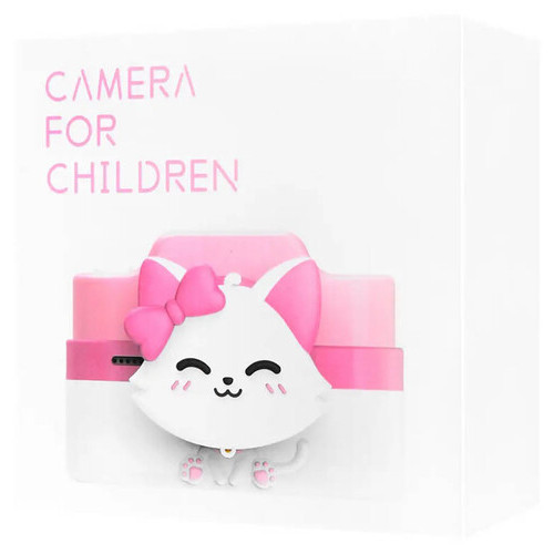 Дитяча фотокамера із сенсорним дисплеєм Epik Baby Photo Camera Cat pink/white фото №37