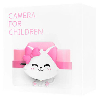 Дитяча фотокамера із сенсорним дисплеєм Epik Baby Photo Camera Cat pink/white фото №36