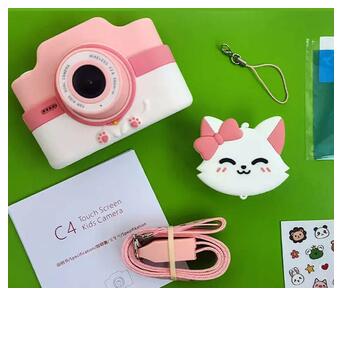 Дитяча фотокамера із сенсорним дисплеєм Epik Baby Photo Camera Cat pink/white фото №27