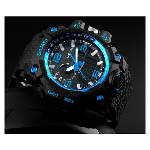 Чоловічий спортивний кварцовий годинник Skmei Hamlet Blue 1155B фото №3