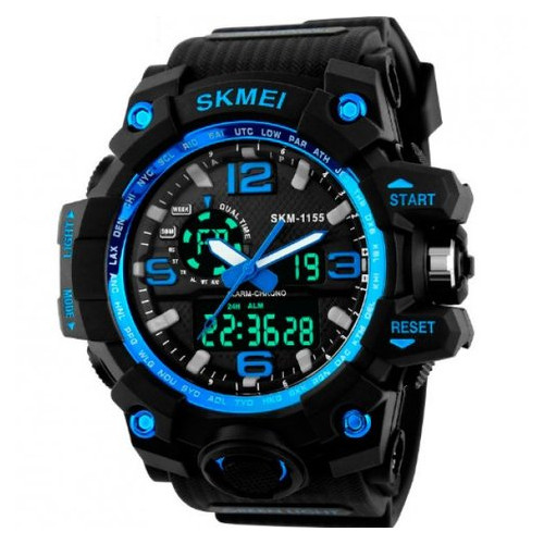 Чоловічий спортивний кварцовий годинник Skmei Hamlet Blue 1155B фото №1