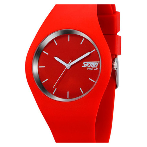 Жіночий годинник Skmei Rubber Red 9068R фото №3