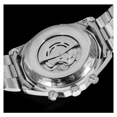 Чоловічий класичний механічний годинник Winner Titanium Silver 1038 фото №7