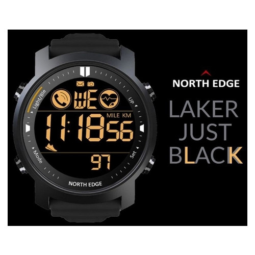 Чоловічий годинник North Edge Laker Black 5BAR фото №2