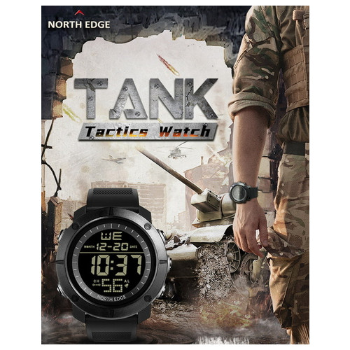 Чоловічий годинник North Edge Tank 5BAR фото №3