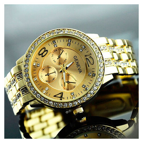 Жіночий годинник Geneva Gold фото №3