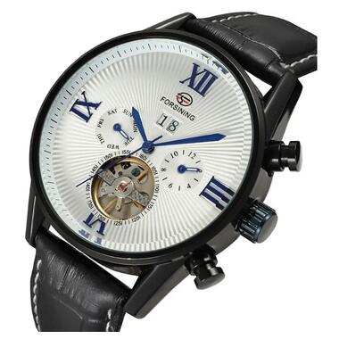 Чоловічий наручний годинник Forsining 16556 (Чорний) фото №5