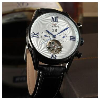 Чоловічий наручний годинник Forsining 16556 (Чорний) фото №2