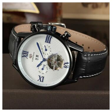 Чоловічий наручний годинник Forsining 16556 (Чорний) фото №3