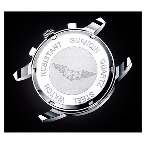 Чоловічий класичний кварцовий годинник Guanquin Liberty Blue 8802 фото №9