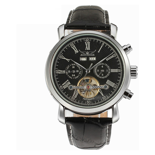 Чоловічий класичний механічний годинник Jaragar Silver Star 1009 з автопідзаводом і датою фото №1