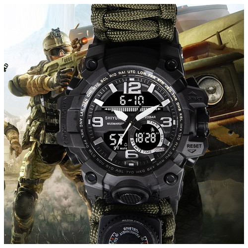Чоловічий годинник Hemsut Military з компасом фото №4