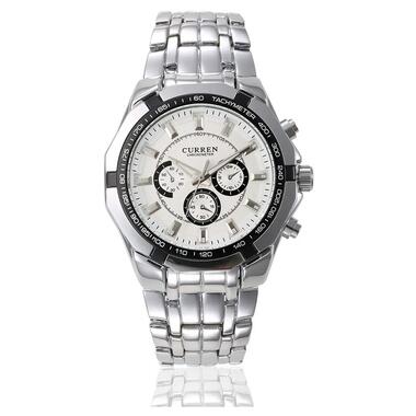 Чоловічий наручний годинник Curren 8084 (Сріблястий) фото №1