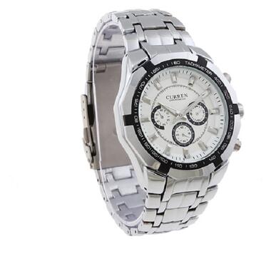 Чоловічий наручний годинник Curren 8084 (Сріблястий) фото №2