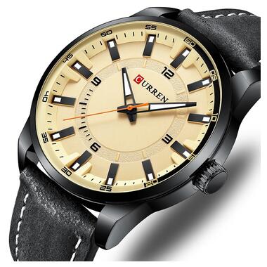 Чоловічий годинник Curren 8390 (Чорний) фото №2