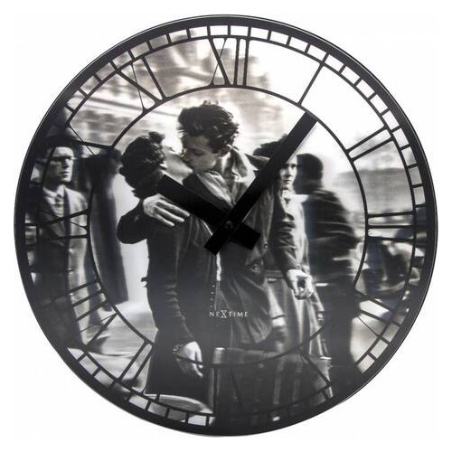 Настінний годинник Kiss me in Paris фото №1