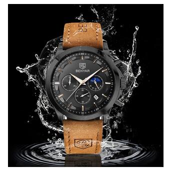 Наручний механічний годинник Benyar BY-5160M Black фото №2