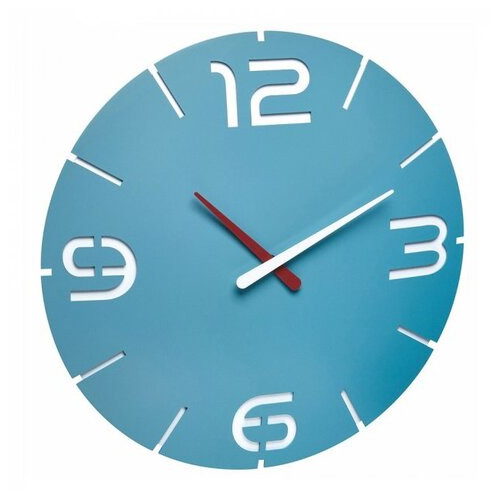 Настінний годинник TFA CONTOUR, блакитний/білий, d350x35 мм (60304714) фото №1