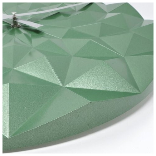 Настінний годинник TFA Diamond, 3-D форма, зелений металік, 396x44х396 мм (60306304) фото №2