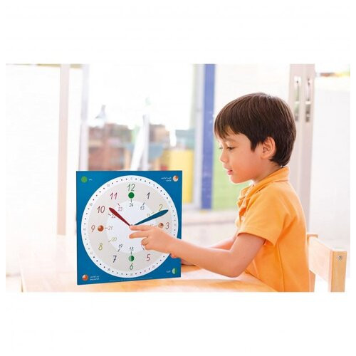 Годинники настінні дитячі з навчальним годинником TFA TICK TACK, синій, d308x44 мм (6030580691) фото №6