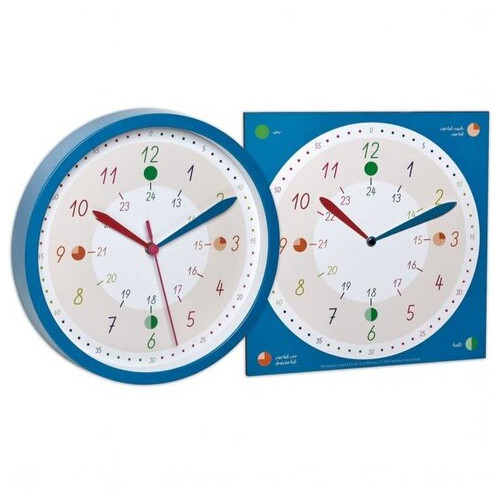 Годинники настінні дитячі з навчальним годинником TFA TICK TACK, синій, d308x44 мм (6030580691) фото №1