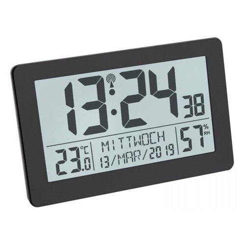 Настінний годинник цифровий TFA, термогігрометр, 206x30x130 мм (60255701) фото №1