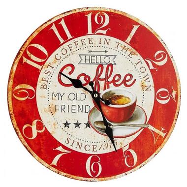 Настінний годинник TFA Vintage, дизайн Coffee, d337x41 мм (60304512) фото №1