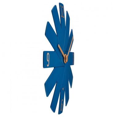 Годинник настінний TFA дизайнерський в набор, безшумний механізм Sweep, синій, 400x37x400 мм (60302006) фото №3