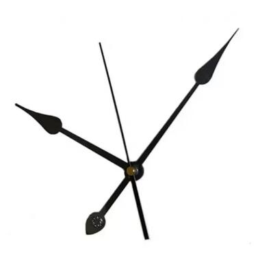 Стрілки для годинника, годинникового механізму, комплект з 3 стрілок, чорні Піка фото №1