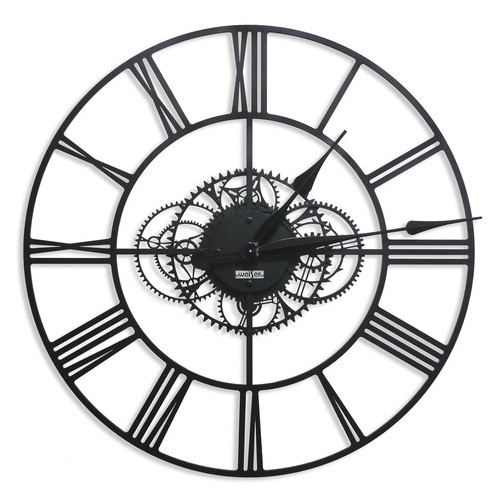 Годинник настінний в стиле лофт черные Weiser MADRID (60 см) фото №1