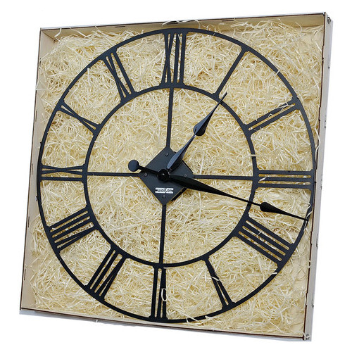 Годинник настінний в стиле лофт черные Weiser WARSZAWA (60 см) фото №4