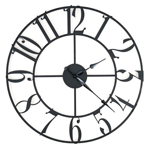 Годинник настінний лофт черные Weiser PORTO (80см) фото №1