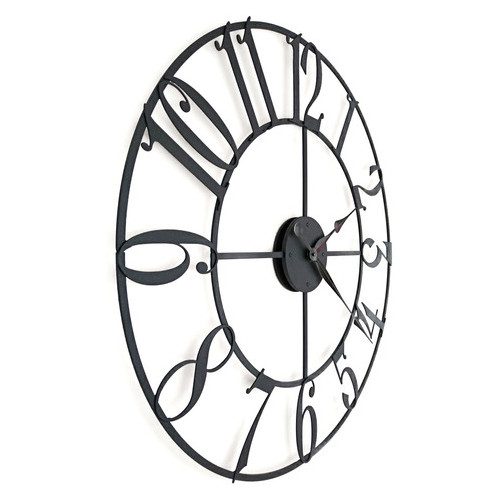 Годинник настінний лофт черные Weiser PORTO (80см) фото №3