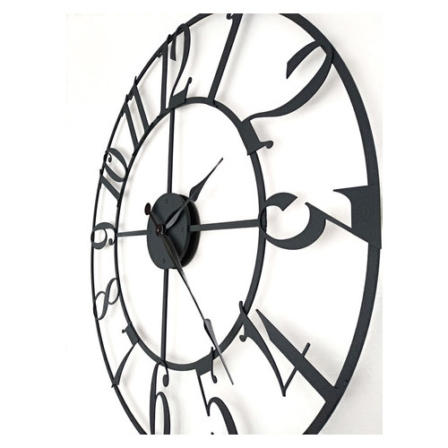 Годинник настінний лофт черные Weiser PORTO (80см) фото №4