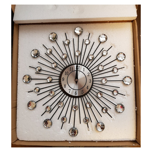 Настінний годинник метал стрази Ti-time Сонце (33х33 см) Best Time фото №8