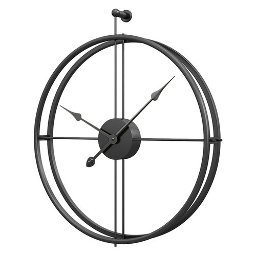 Настінний годинник Ti-time металевий лофт чорний (55х52 см) фото №1