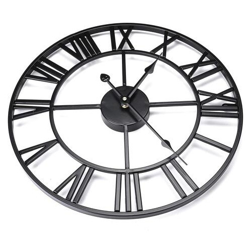 Настінний годинник Ti-time 50 см великий лофт Loft3 [Метал] старе золото Чорний фото №3