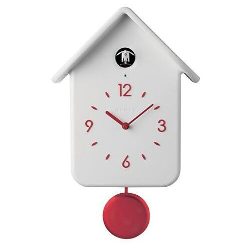 Настінний годинник з маятником Guzzini Home 16860211 24,8х12x39 см білий фото №1
