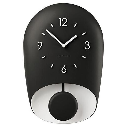 Настінний годинник з маятником Guzzini Home 168604209 22х8х33 см чорний фото №1