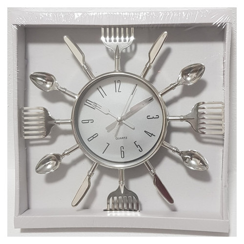 Настінні годинники на кухню Time Ложки-вилки-ножі столові прилади (25х25 см) Best Time фото №4