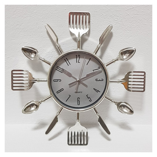 Настінні годинники на кухню Time Ложки-вилки-ножі столові прилади (25х25 см) Best Time фото №1