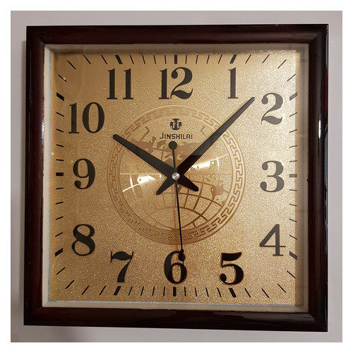 Настінний годинник Time Класика-56 Золото Квадратний (30 см) фото №1
