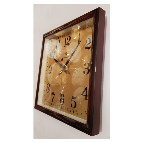 Настінний годинник Time Класика-56 Золото Квадратний (30 см) фото №2