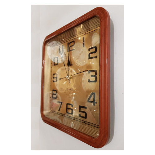 Настінний годинник Time Класика-59 Золото Квадратний (32х32 см) фото №2